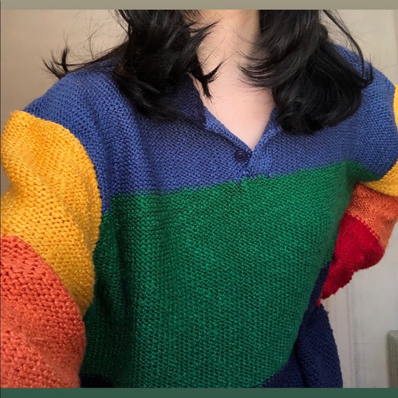 Unif Caleb rainbow sweater - Picture 2 of 4